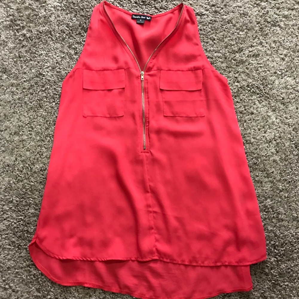 Dressy Zip-Up Blousey Tank